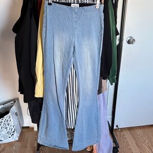 Stylish Light Blue Flare Jeans